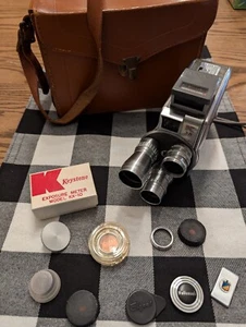 Cámara Keystone Olympic K38 8 mm con 3 lentes, estuche, filtro y tapas - Imagen 1 de 4