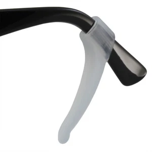 SOFT SILICON EYEGLASSES EAR LOCK RETAINER SYSTEM STOPS SLIPPING GLASSES WHITE - Picture 1 of 4