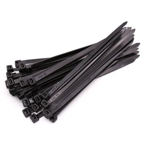 Black Nylon Plastic Locking Cable Ties Zip Wrap Width 3/4/5/8/9mm Long 100-600mm - Picture 1 of 3