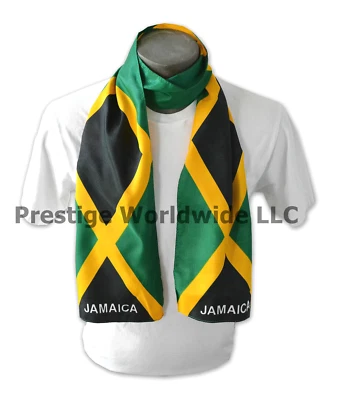 Jamaica Flag Print Scarf *NEW* One-Size-Fits-All Bob Marley Jamaican *FREE S/H* - Image 1 of 2