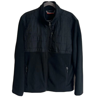 Free Country fleece black jacket men’s large soft shell lightweight full zip - Image 1 of 4