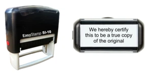 Rubber Stamp We hereby certify etc. Legal Self inking 36x13mm - Picture 1 of 8