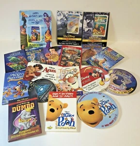 18 Disney Button/Pins Promo 1991-2001 Video Releases *Please Read* No Duplicates - Picture 1 of 5