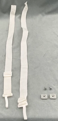 Par de correas de hombro blancas de repuesto Graco DuetConnect Swing Redmond tornillo de 24" Foto 1 de 2