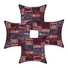 Ethnic Cushion Cover Patchwork Vintage 20 x 20 in Hippie Sofa Car Pillow Case