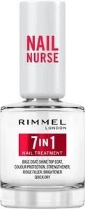 RIMMEL SMALTO TRATTAMENTO UNGHIE BASE TOP COAT 7 IN 1 quick dry nail nurse vegan - Imagen 1 de 5
