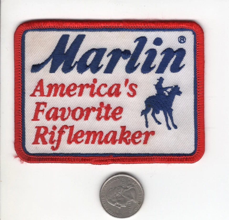 НАШИВКА NO48 ЛЮБИМОГО ПРОИЗВОДИТЕЛЯ ВИНТОВКИ МАРЛИНА АМЕРИКИ ПИСТОЛЕТ ДРОБОВИК -МИЧИГАНСКИЙ ОЛЕНЬ - Изображение 1 из 1