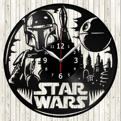 Reloj de pared disco vinilo Star Wars decoración hecho a mano 4082 Foto 1 de 4