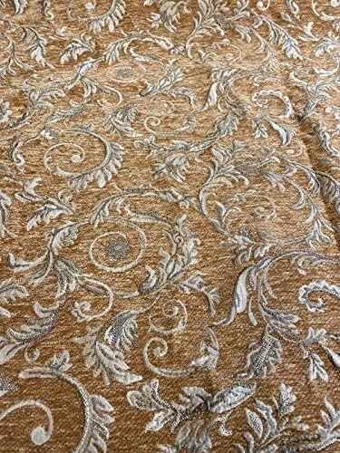 Honey leaf  Chenille 54" Wide upholstery furniture Fabric drapery - Image 1 of 1