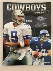2008 NFL FOOTBALL PROGRAM DALLAS COWBOYS VS NY N.Y. NEW YORK GIANTS RARE VITNAGE - Picture 1 of 1