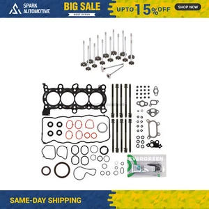 Full Gasket Set Intake Exhaust Valves Fit 06-11 Honda Civic 1.8 SOHC R18A1 R18A4 - Picture 1 of 11