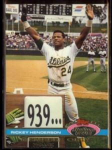 RICKEY HENDERSON 1991 Stadium Club Members Only.  A's