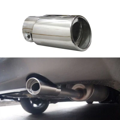 1pc Chrome Car Exhaust Tip Trim Pipe Tail Muffler Stainless Steel For 1.8-2.2 T - Image 1 of 4