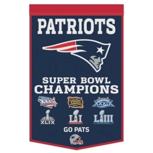New England Patriots NFL 24" x 38" Embroidered Wool Super Bowl Banner Wincraft - Picture 1 of 1