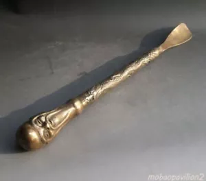 SUPERBA COLLEZIONE DECORAZIONE VINTAGE OTTONE FUSIONE REALISTICA uomo CORNO SCARPA - Foto 1 di 3