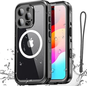 Wasserdichte Hülle Kompatibel mit iPhone 16 Pro Max mit MagSafe Schneefest, Staubpr - Bild 1 von 4