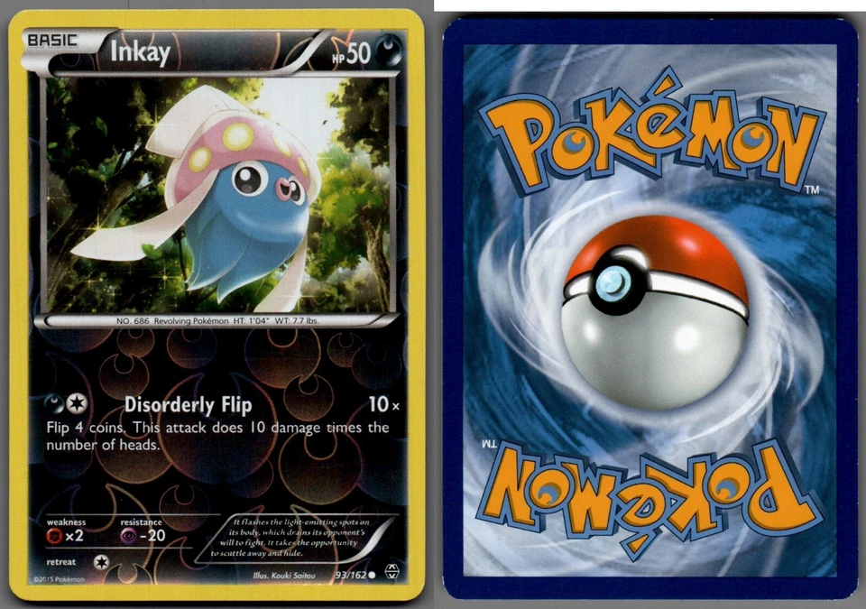 2015 Pokemon, XY BREAKthrough, #93/162 Inkay, Reverse Holo Common - Image 1 of 1