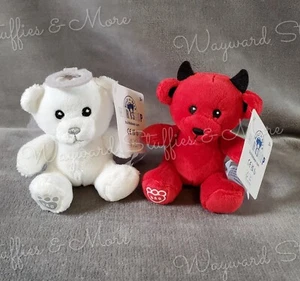 Build a Bear Workshop Red Devil & Angel Bear Wristie Plush Set NEW - Picture 1 of 5
