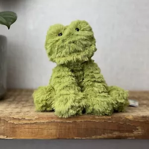 Jellycat Small Fuddlewuddle Frog - Small Green Textured Frog Beanie Retired 6” - Picture 1 of 15