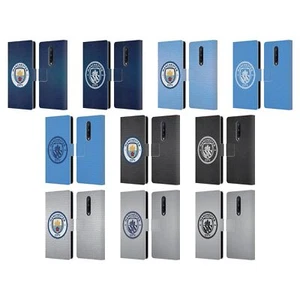 MANCHESTER CITY MAN CITY FC BADGE PIXELS LEATHER BOOK CASE FOR ONEPLUS PHONES - Picture 1 of 16