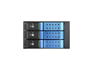 iStarUSA BPN-DE230HD-BLUE Trayless 2 x 5.25" to 3 x 3.5" 12Gb/s HDD Hot-swap Rac - Picture 1 of 5