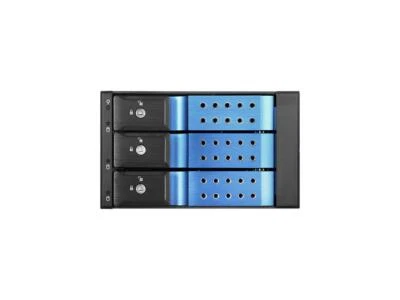 iStarUSA BPN-DE230HD-BLUE Trayless 2 x 5.25" to 3 x 3.5" 12Gb/s HDD Hot-swap Rac - Image 1 of 4