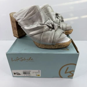 Sandalia LifeStride Laguna para mujer BM US plateada 9 M - Imagen 1 de 5
