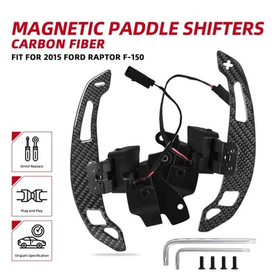 Magnetic Carbon Fiber Steering Wheel Paddle Shifter For F150 F250 F350 2015-2025 - Image 1 of 4