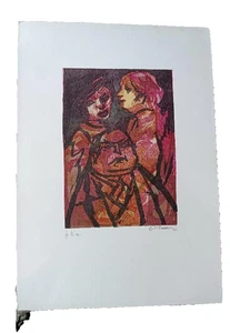Lithographie Autorenprobe signiert MINO MACCARI Original - Bild 1 von 3