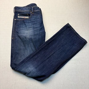 Diesel Mens Zatiny Jeans Size 32x34 Dark Wash Blue Denim Regular Bootcut - Picture 1 of 5