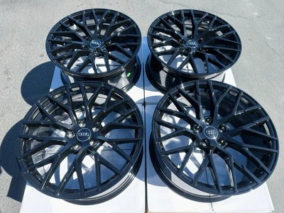 4 NEW 19" Wheels Fits Audi A4 S4 A5 S5 A6 S6 A7 S7 A8 S8 Q3 Q5 SQ5 Q7 Black Rims - Image 1 of 4