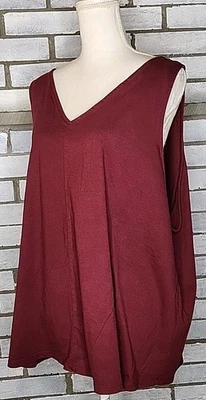 Женская майка для сна без рукавов Sleep By Cacique большого размера 26/28 бордовая - Изображение 1 из 4