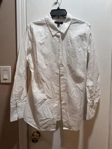 NWT Banana Republic Women's Textured Riley Shirt In Size 14 - Picture 1 of 7
