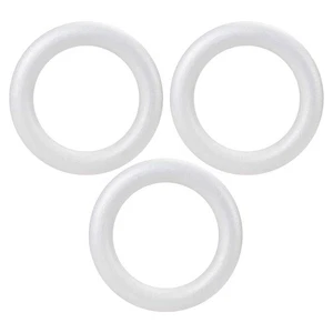 3Pcs White Foam Rings for Wreath Making DIY Crafts and Wedding Decor Projects - Picture 1 of 12