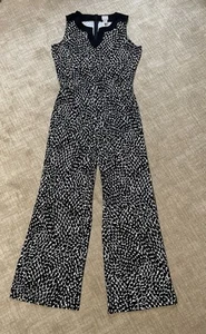 Chico's Jumpsuit Womens Size 1 Cobblestone Swirl Straight Leg Sleeveless - Picture 1 of 6