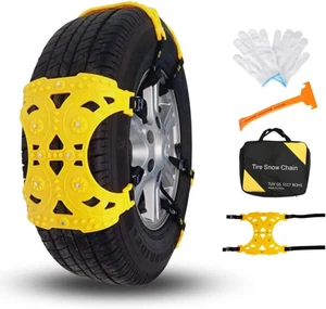 6 PCS Tire Security Universal Snow Chains for Two Tires- Quality Strong Durable - Picture 1 of 9