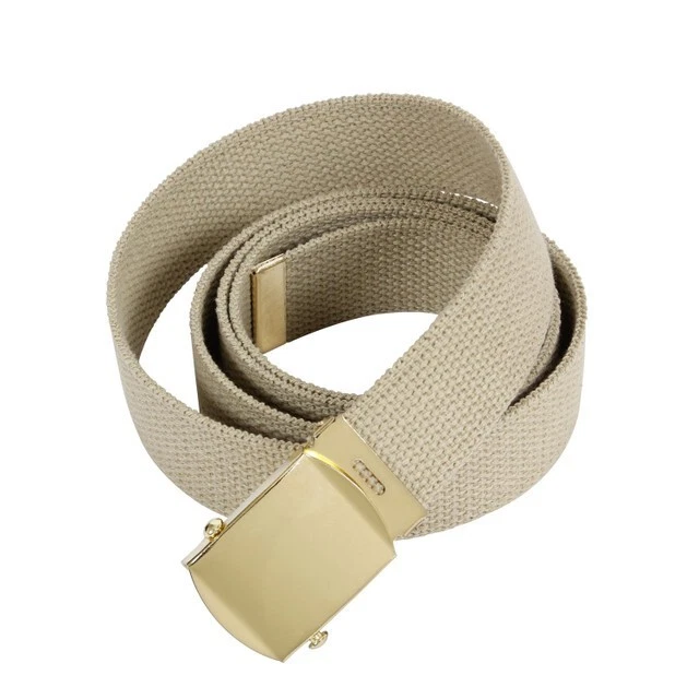 Rothco Military Web Belts - 44 Inches Long - Khaki/Gold - Image 1 of 1