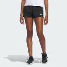 Adidas Womens Black Pacer 3-Stripes Woven Shorts Xl Nwt