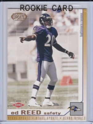 ED REED ROOKIE CARD 2002 Pacific Heads UPDATE RC Football BALTIMORE RAVENS HOF! - Image 1 of 2