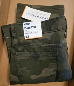 Old Navy Karate Built In Flex Max Kids Size 12 With Adjustable Waist NWT Camo - Picture 1 of 3