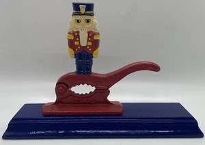 Nutcracker Cast Iron Soldier Wood Base Vintage Style Houston Harvest Gift - Picture 1 of 5