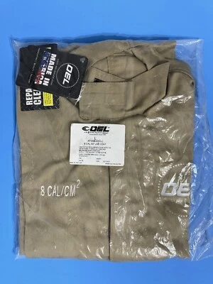 OEL FR Arc Flash Wear Lab Coat Ultra Soft AFW08-KCO-L New - Image 1 of 2