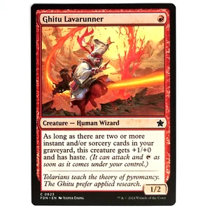 x1 Ghitu Lavarunner Foundations Common MTG M/NM Red Creature Human FDN - Picture 1 of 3