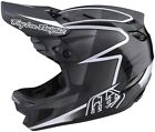 Troy Lee Designs D4 Carbon Vollgesicht MTB Helm mit MIPS Linien (schwarz/grau) groß
