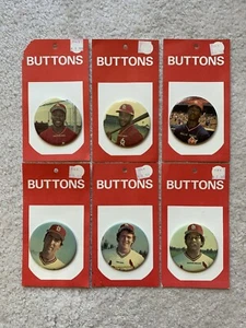 6X St. Louis Cardinals MLB Baseball (1980s) 3" Vintage Pin Button Smith, McGee + - Picture 1 of 11