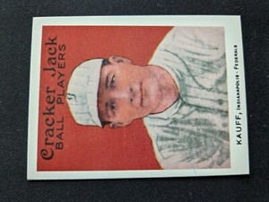 1915 Cracker Jack Reprint Baseball Card # 160 Benny Kauff - Indianapolis Hoosier