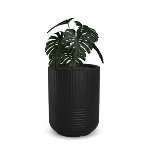 Mayne Planter 14" Medium Round 3.5 Gal Self-Watering Plastic Black (1-Piece) - Picture 1 of 6