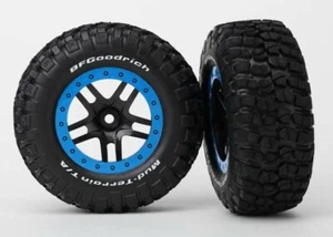 Traxxas T&W BF Godrich kM2 Reifen verklebt 12mm SCT SS BLK/BLUE BE TRX5883A - Bild 1 von 1