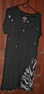 Torrid Damen Kleid 2x schwarz Batik knielang Swing super weich Strick V-Ausschnitt - Bild 1 von 6