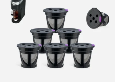 6 cápsulas recargables Keurig K-Supreme Plus cápsulas de filtro reutilizables inteligentes de 5 orificios Foto 1 de 4